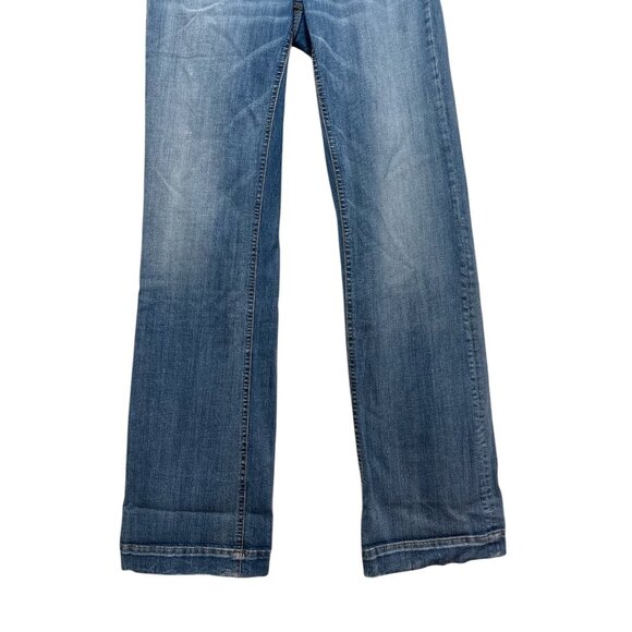 Meltin Pot Roksana Wide Leg Tailored Jeans Women 28 Blue Low Rise Y2K Bell Flare - Picture 7 of 16